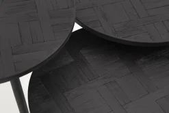 Flamant Robyn, Bijzettafel, Teruggewonnen Teak, Rond, Set Van 3