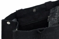 Flamant Shopper , Boodschappentas, Jute, Zwart