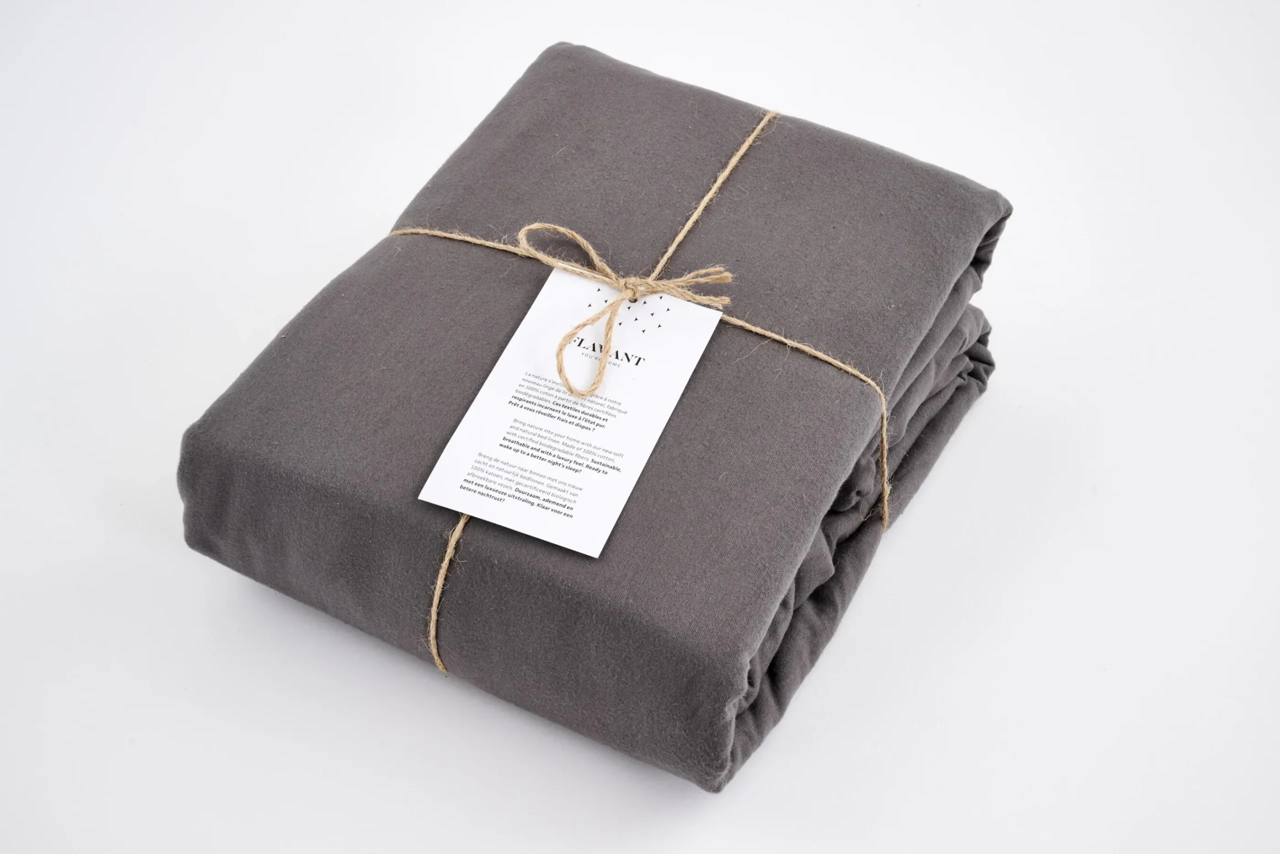 Flamant Stefano, Dekbedovertrek, 240X220, Grijze Krijtstreep, Kussenslopen Niet Inbegrepen