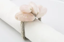 Flamant Tina, Servetring, Kralen, Wit