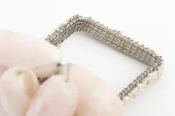 Flamant Tina, Servetring, Kralen, Wit