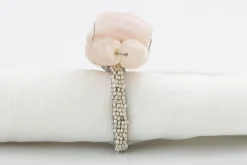 Flamant Tina, Servetring, Kralen, Wit