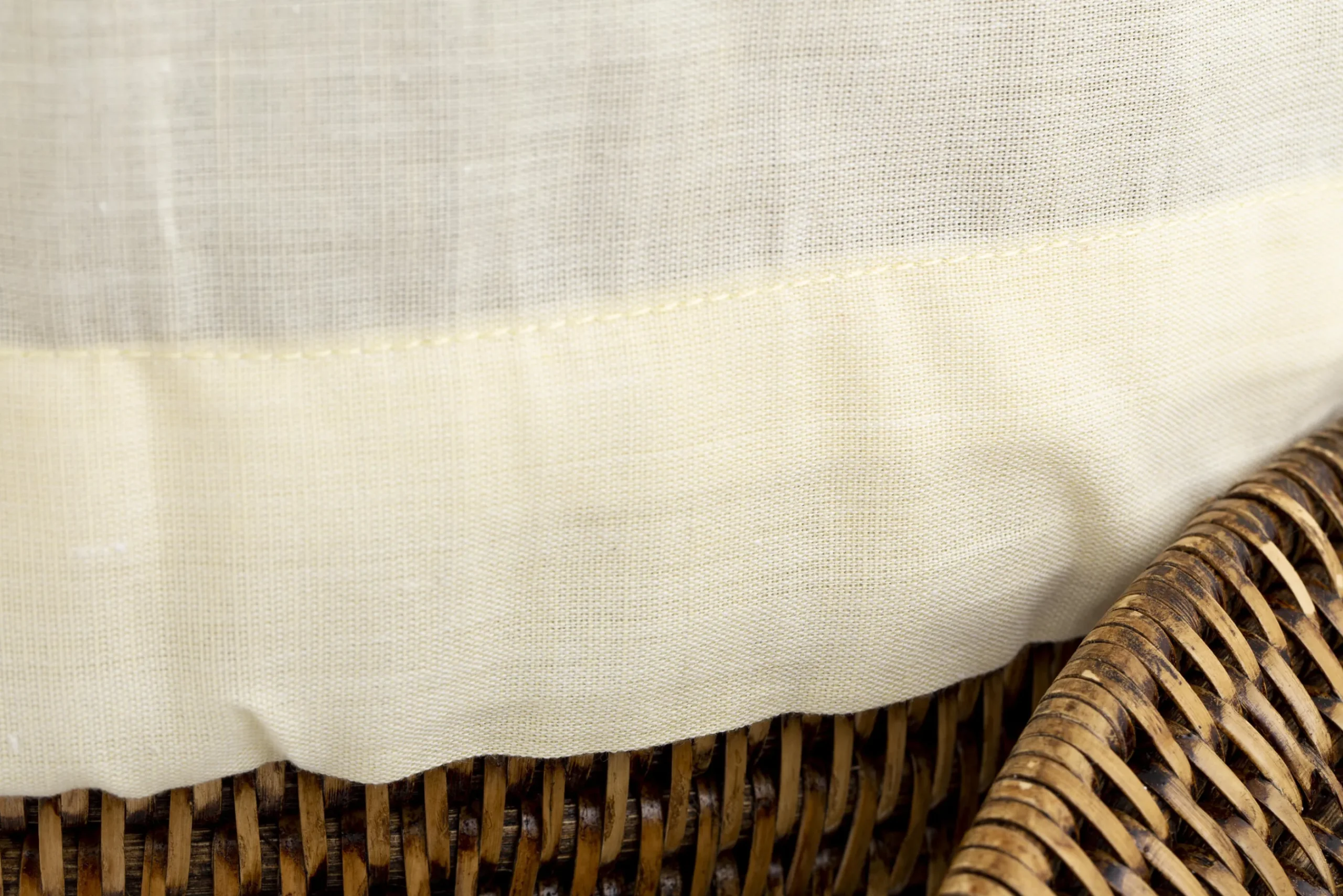 Flamant Togo, Linnenmand, Met Linnen Zak, Riet