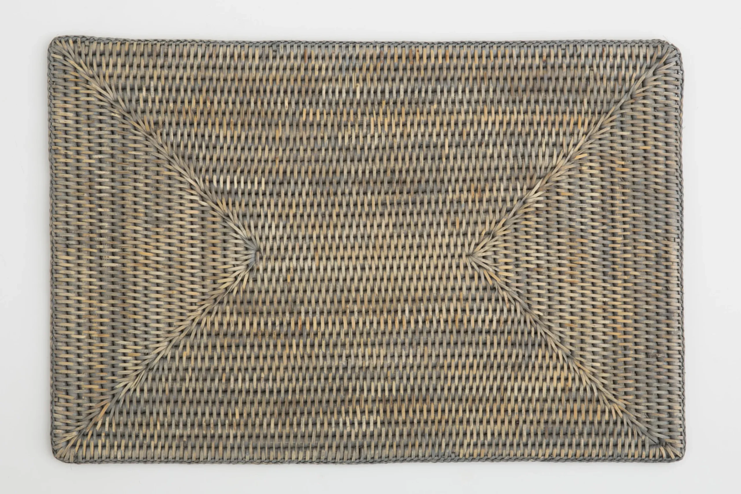 Flamant Togo, Placemat, Riet, Grijs, Rechthoekig