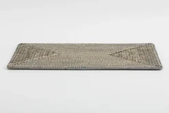 Flamant Togo, Placemat, Riet, Grijs, Rechthoekig