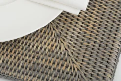 Flamant Togo, Placemat, Riet, Grijs, Rechthoekig