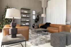 Flamant Urban, Bijzettafel, Eiken En Metaal, Donkerbruin