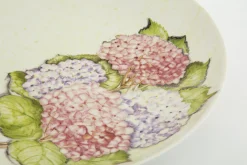 Flamant Villosa, Serveerschaal, Keramiek, Bloemen, Rond