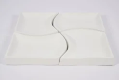 Flamant Yuni, Kom, Keramiek, Wit, Set Van 4