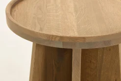 Flamant Zilver, Bijzettafel, Verweerd Eiken, Rond